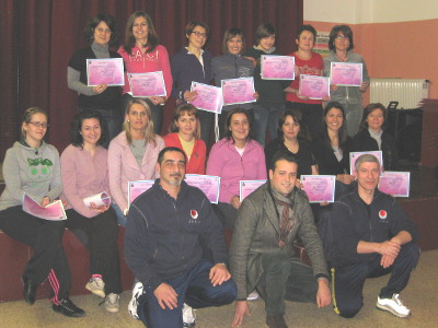 Foto delle partecipanti al corso di difesa personale